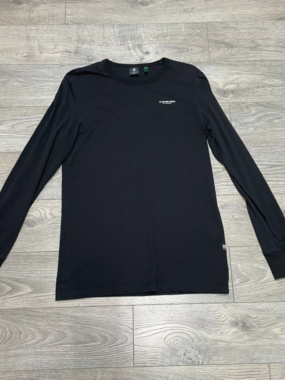 G-Star‎ RAW Black Long Sleeve Graphic Tee Shirt Medium